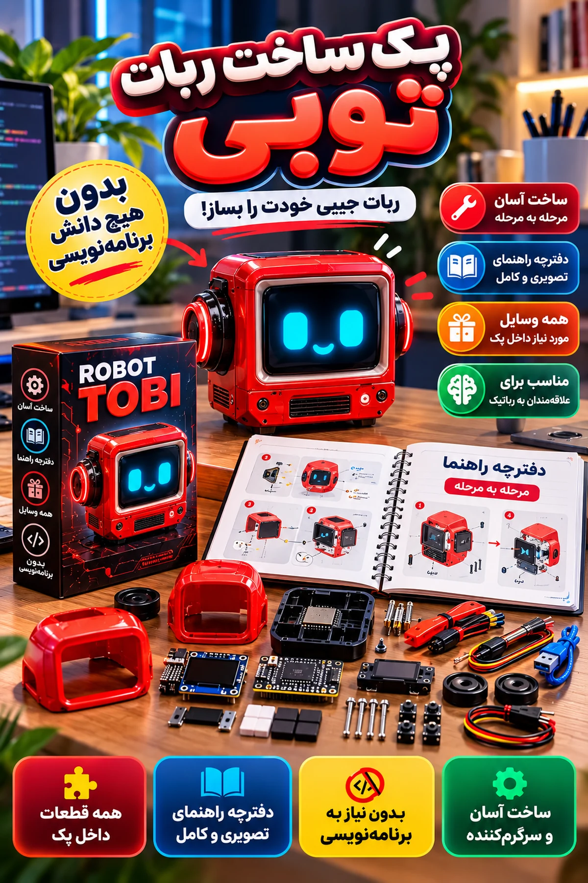 پک ساخت ربات توبی